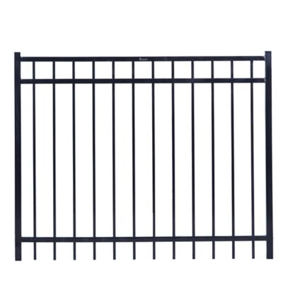 Fortress Building Products 5 ft. x 4 ft. Versai 3-Rail High Steel Fence Gate, Black