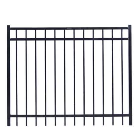 Fortress Building Products Versai 3-Rail Steel Fence Gate 5 ft x 4 ft Black Decorative Gates