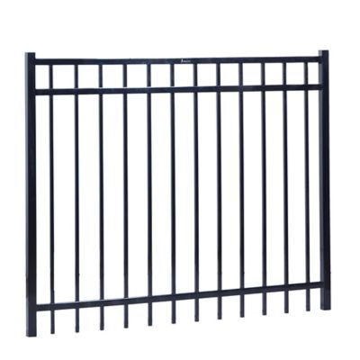 Image showing  5 x 4ft. Versai 3-Rail High Steel Fence Gate, Black