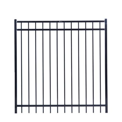 Fortress Building Products 5 ft. x 5 ft. Versai 3-Rail Steel Fence Gate, Black