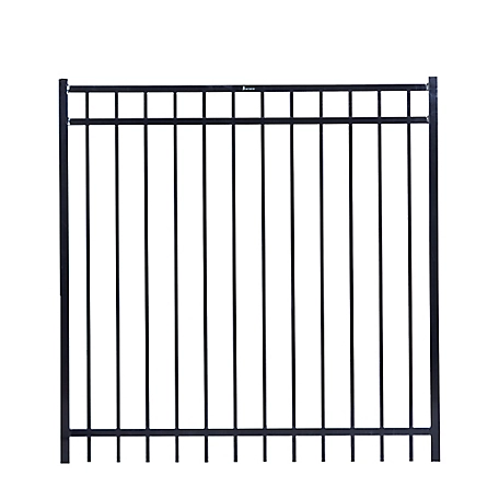 Fortress Building Products 5 ft. x 5 ft. Versai 3-Rail Steel Fence Gate, Black