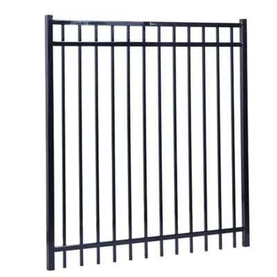 Image showing  5 x 5ft. Versai 3-Rail Steel Fence Gate, Black