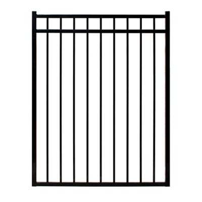 Fortress Building Products 5 ft. x 4.5 ft. Versai 3-Rail Steel Fence Gate, Black