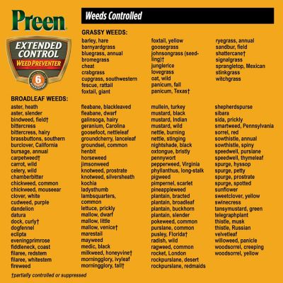 Image showing 7 th Preen 10 lb. 1,630 sq. ft. Extended Control Weed Preventer