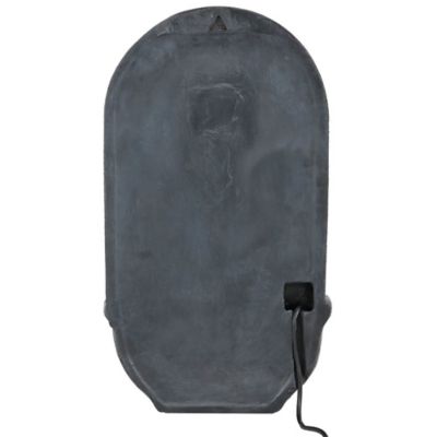 Image showing 8 th Sunnydaze Decor 26 in. H Electric Polystone Messina Outdoor Wall-Mount Water Fountain, Florentine Stone Finish, 132397FS