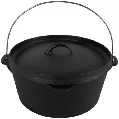 Sunnydaze Decor 8 Quart Cast Iron Pre-Seasoned Deep Dutch Oven Dutch Ovens