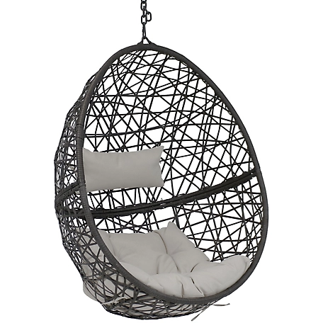 Sunnydaze Decor Caroline Hanging Egg Chair, 265 lb. Capacity