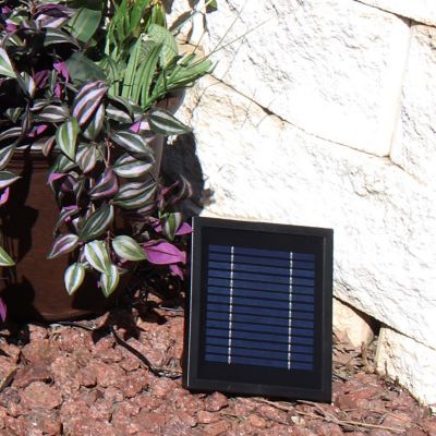 Image showing 7 th Sunnydaze Decor 32 in. Outdoor Ball Solar Fountain with Battery Backup and LED Light