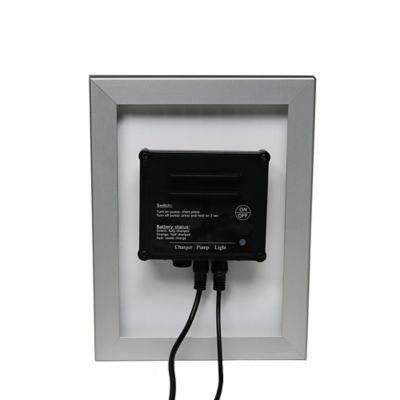 Image showing 7 th Sunnydaze Decor 22 in. Outdoor Solar Rock Falls Water Fountain with Battery Backup, Submersible Pump, and LED Lights