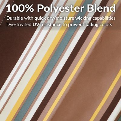 Image showing  Quilted Fabric Outdoor Hammock with Universal Stand, Sandy Beach