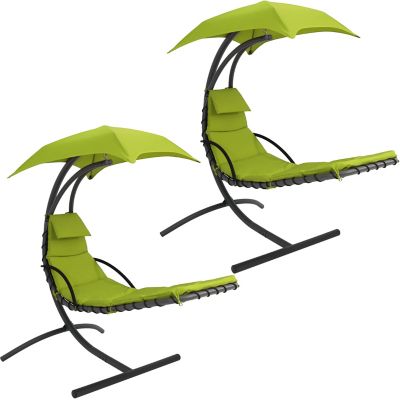 Sunnydaze decor sunnydaze floating discount chaise lounger swing chair umbrella