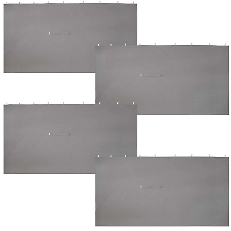 Sunnydaze Decor 10 ft. x 13 ft. Polyester Gazebo Sidewall Set, Gray