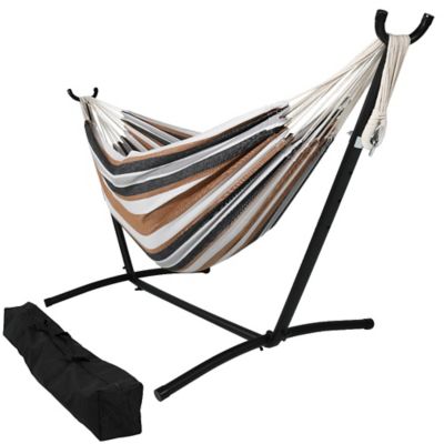 Sunnydaze Decor Calming Desert Brazilian Hammock with Stand, Calming Desert, 100 in. x 40 in.