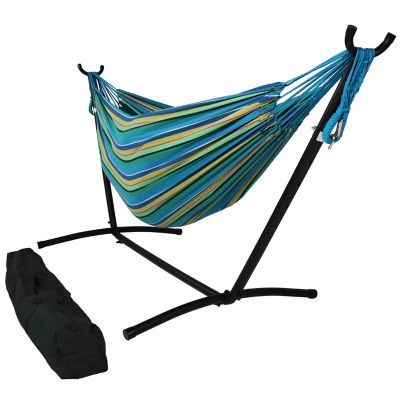 Sunnydaze Decor Calming Desert Brazilian Hammock with Stand, Sea Grass