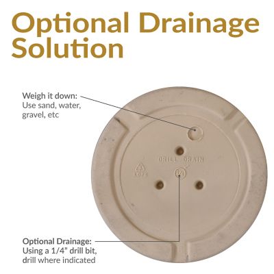 Image showing  Franklin Polyresin Outdoor/Indoor Unbreakable UV-Resistant Flower Pot Planter - 20 in. Diameter - Beige