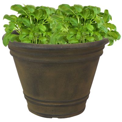 Sunnydaze Decor Outdoor Weather-Resistant Franklin Flower Pot Planter - 20 in. - Sable Finish