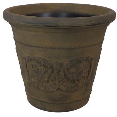 Sunnydaze Decor Resin Arabella Outdoor Flower Pot Planter, 20 in., Sable