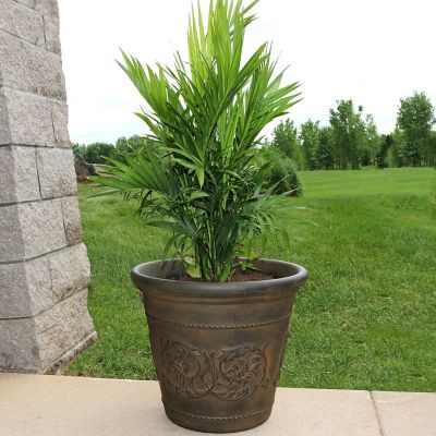 Image showing  Arabella Polyresin Outdoor Flower Pot Planter - Sable