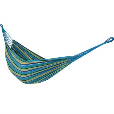 Sunnydaze Decor Brazilian Portable Double Hammock Bed, Tightly Woven Colorfast Cotton, Sea Grass