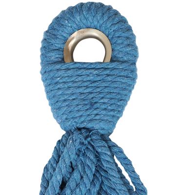 Image showing  Brazilian Portable Double Hammock Bed, Tightly Woven Colorfast Cotton, Sea Grass