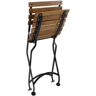Image showing 6 th Sunnydaze Decor 4 pc. European Wooden Folding Bistro Side Chair Set