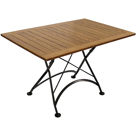Sunnydaze Decor Rectangular Wood Folding Dining Table