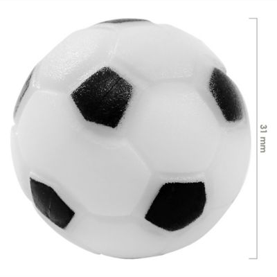Image showing  36 mm Indoor Durable Plastic Standard Size Replacement Foosball Table Game Balls, Black/White, 4-Pack