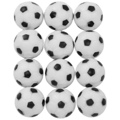 Image showing  36 mm Indoor Durable Plastic Standard Size Replacement Foosball Table Game Balls, Black/White, 4-Pack