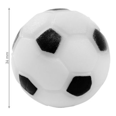 Image showing  36 mm Indoor Durable Plastic Standard Size Replacement Foosball Table Game Balls, Black/White, 4-Pack
