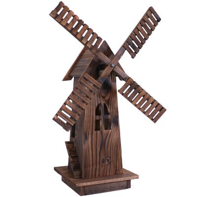 Sunnydaze Decor 39 in. Outdoor Decorative Wood Dutch Windmill, DSL-260