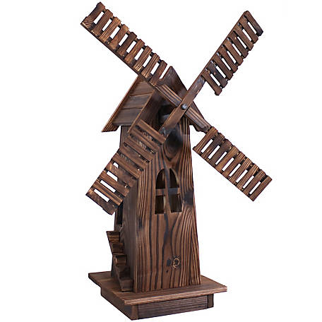 Metal Ornament Figurine Dutch Windmill Statue Hand Soldering Home Decor Cast Art Crafts Gifts