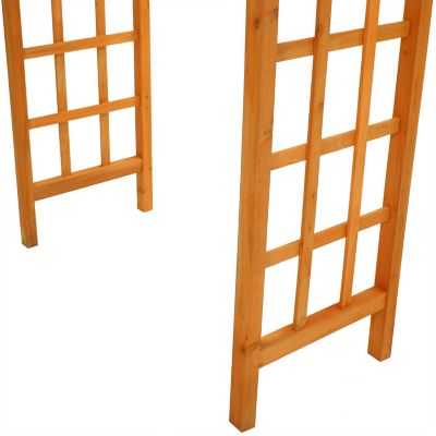 Image showing  Durable Wooden Arbor For Gardening, Walkways, and Wedding Decor with Weatherproof Finish, 78 in.