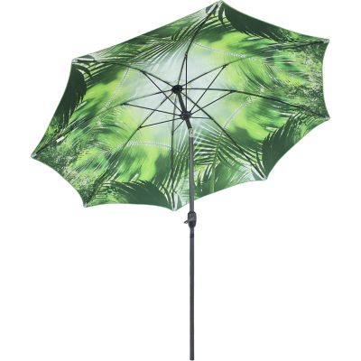 Sunnydaze Decor 8 ft. Green Tropical Leaf Patio Umbrella, 8 ft. H, 1.5 in. Pole, 9 lb., For 30-36 in. Table