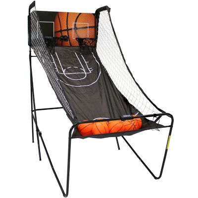 Sunnydaze Decor 81 in. Folding 2-Player Arcade Basketball Game with 8 Game Modes and Electronic Scorer