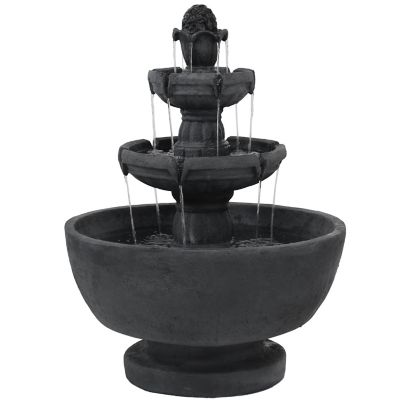 Sunnydaze Decor 34 in. Budding Fruition Outdoor Water Fountain