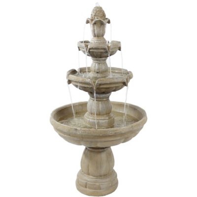 Sunnydaze Decor 48 in. Traditional Style Outdoor Water Fountain Garden Feature