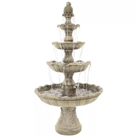 Sunnydaze Decor 80 in Outdoor Electric Water Fountain for Large Yard Land FC-73850 Fountains