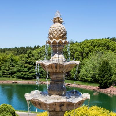 Image showing  80 in. Outdoor Electric Grand Courtyard Water Fountain, Earth