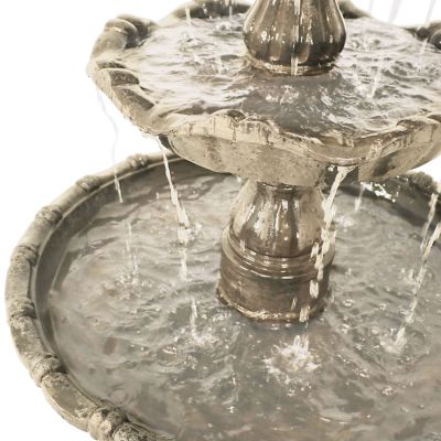 Image showing 7 th Sunnydaze Decor 80 in. Outdoor Electric Grand Courtyard Water Fountain, Earth