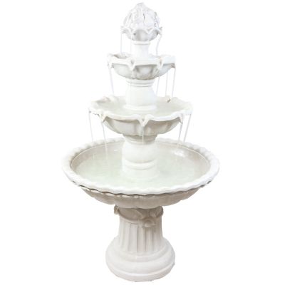 Sunnydaze Decor 52 in. Electric Water Fountain with Fruit Top