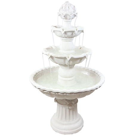 Sunnydaze Decor 52 in. Electric Water Fountain with Fruit Top, FC-73918