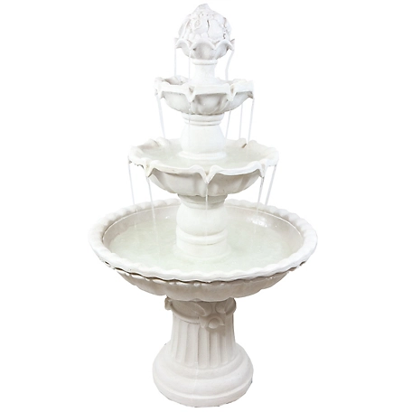 Sunnydaze Decor 52 in. Electric Water Fountain with Fruit Top, FC-73918