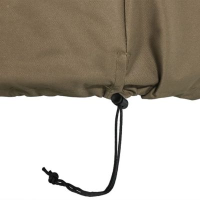 Image showing  Heavy-Duty Weather-Resistant PVC & 300D Polyester Round Fire Pit Cover, Drawstring Closure, 40 in., Khaki