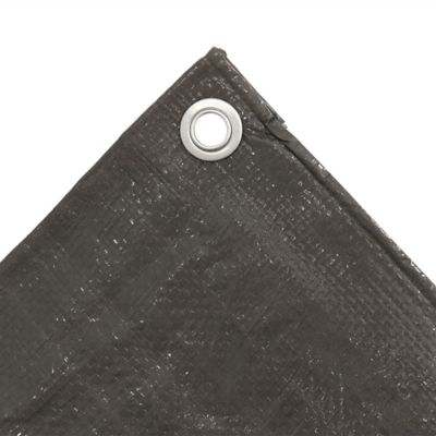 Image showing  16 ft. x 20 ft. Outdoor Heavy-Duty Multi-Purpose Plastic Reversible Protective Tarp Cover, Dark Gray