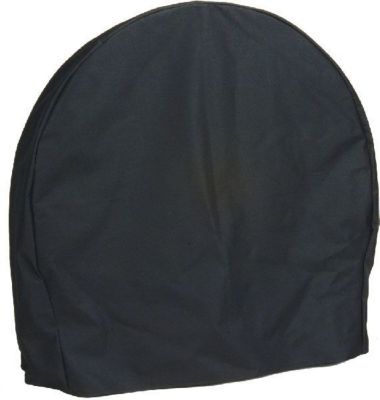 Sunnydaze Decor Outdoor Weather-Resistant Durable Polyester with PVC Backing Firewood Log Hoop Cover - 48 in. - Black