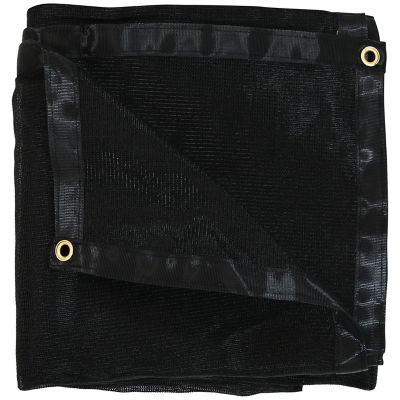 Sunnydaze Decor 12 ft. x 20 ft. UV-Resistant Polyethylene Black Mesh Tarp