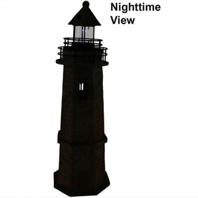 Image showing  Solar LED Lighthouse Statue Decor, 35 in.