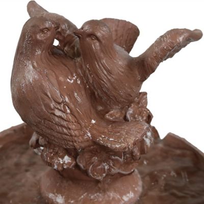 Image showing 9 th Sunnydaze Decor 43 in. 3-Tier Outdoor Dove Pair Water Fountain