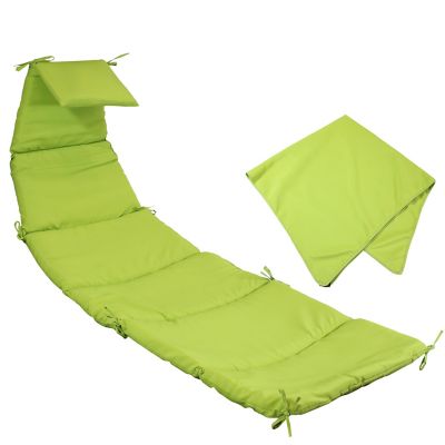 Sunnydaze Decor Hanging Lounge Chair Replacement Cushion and Umbrella Set, Apple Green, 2 pc.