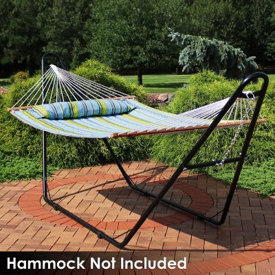 Image showing  124 in. Universal Multi-Use Heavy-Duty Steel Hammock Stand for 9 to 14 ft. Hammocks, 550 lb. Capacity, Black